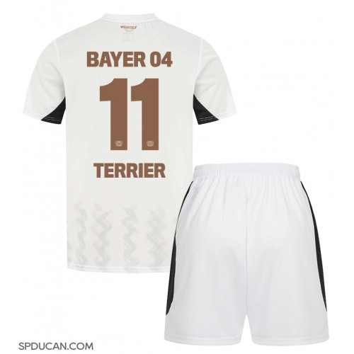 Dječji Nogometni Dres Bayer Leverkusen Martin Terrier #11 Gostujuci 2024-25 Kratak Rukav (+ Kratke hlače)